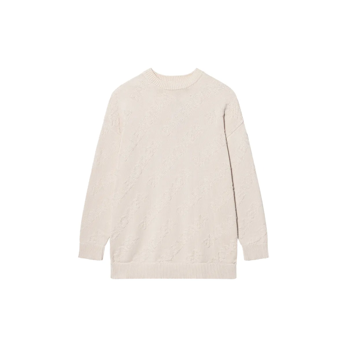Balenciaga Oversized Crewneck Sweater White