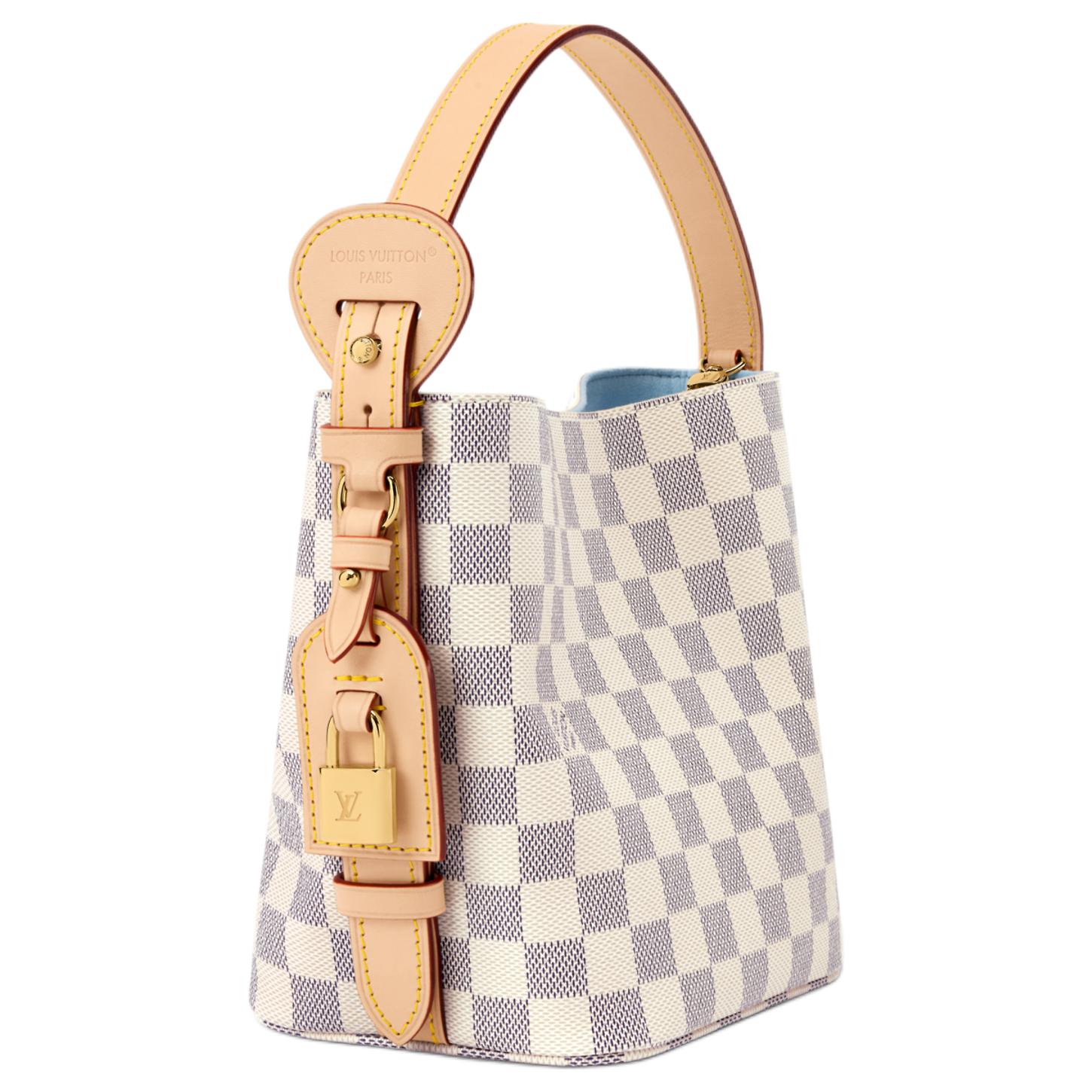 Женская сумка Louis Vuitton All In BB (бело-фиолетовая) — фото 2