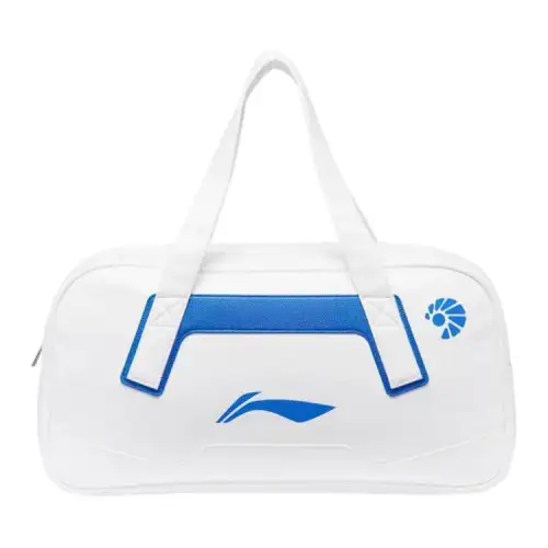 Li Ning Fabric Square Bag Handbag Travel Bag Regular Unisex White Blue