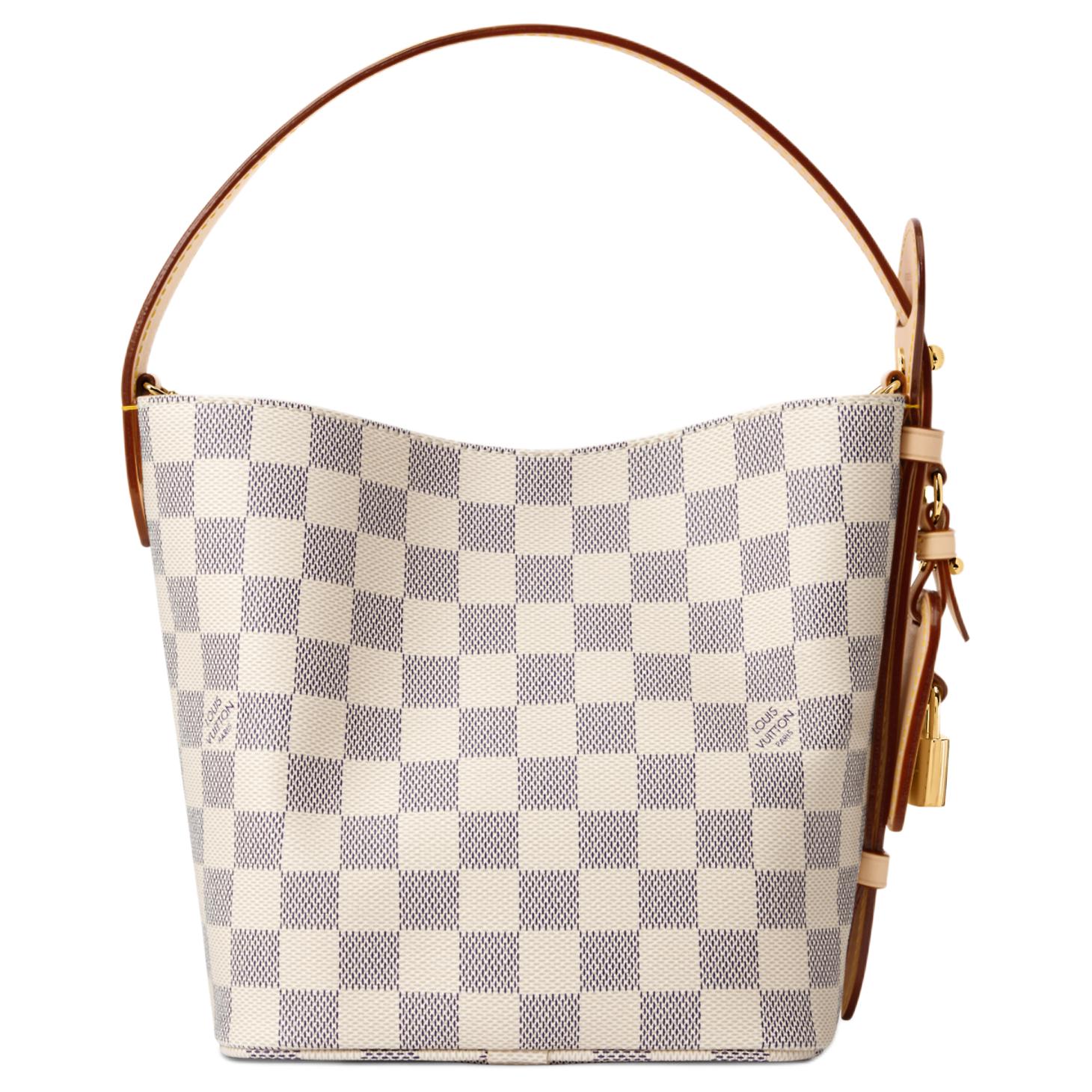 Женская сумка Louis Vuitton All In BB (бело-фиолетовая) — фото 4