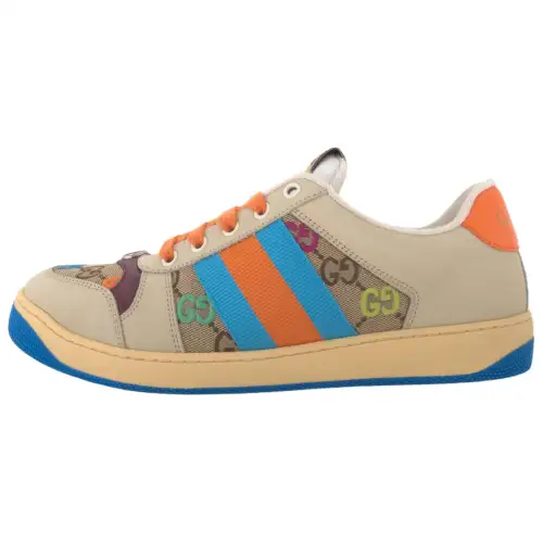 GUCCI Screener Low top Skateboard Shoes Men's Beige