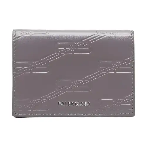 Balenciaga Calfskin Wallet Men's Taupe