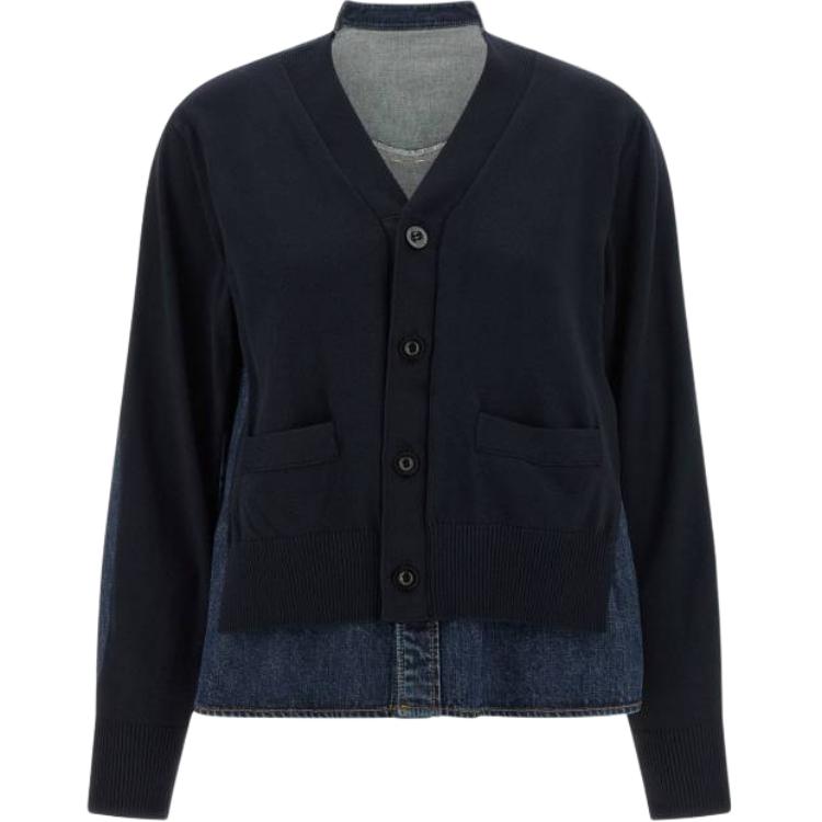 Женская куртка Sacai SCW308401 (черная)