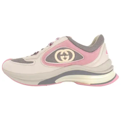 Gucci Wmns Run Sneaker 'Ivory Pink Grey' Women's