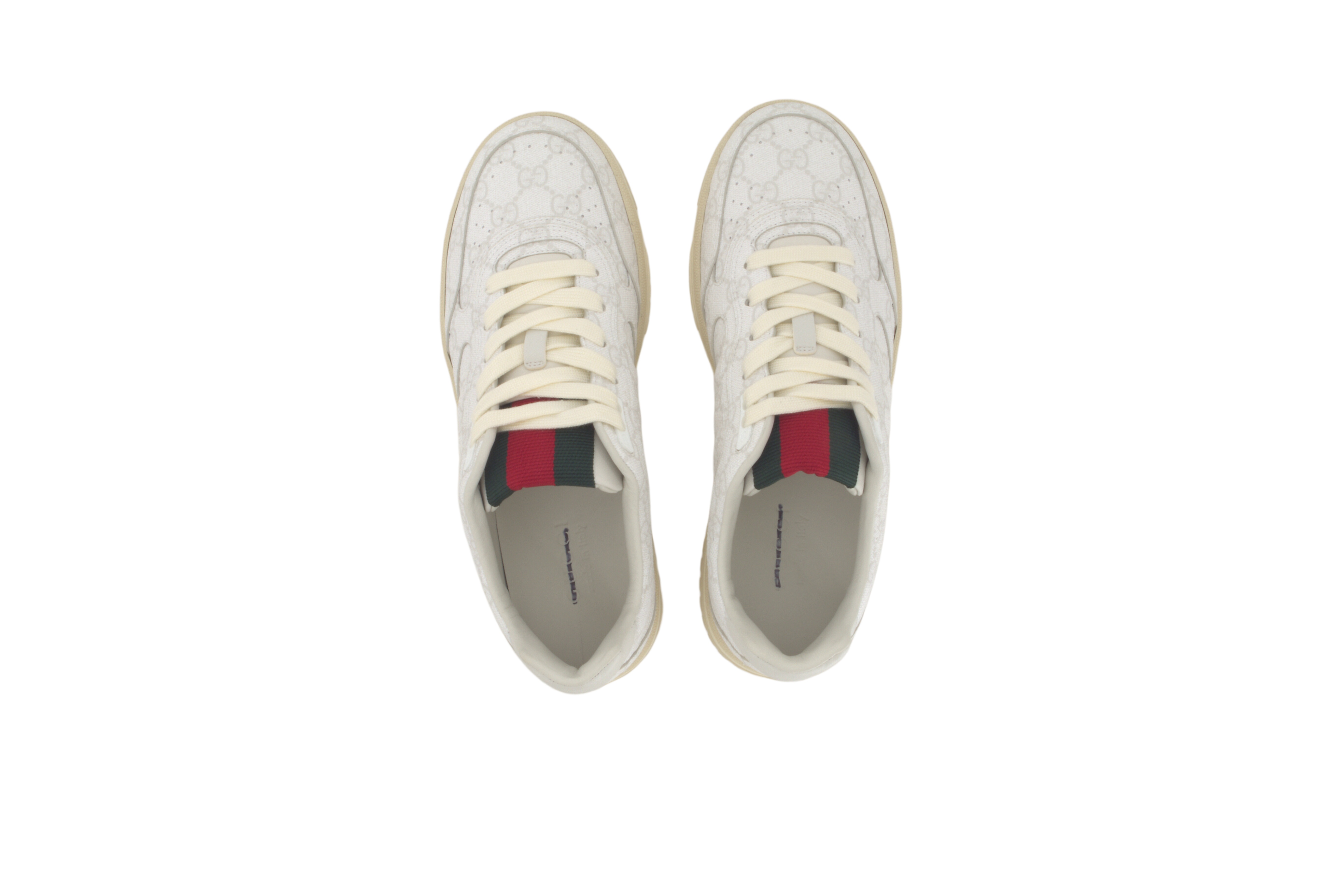 Мужские кеды Gucci Re-Web (белые) — фото 3