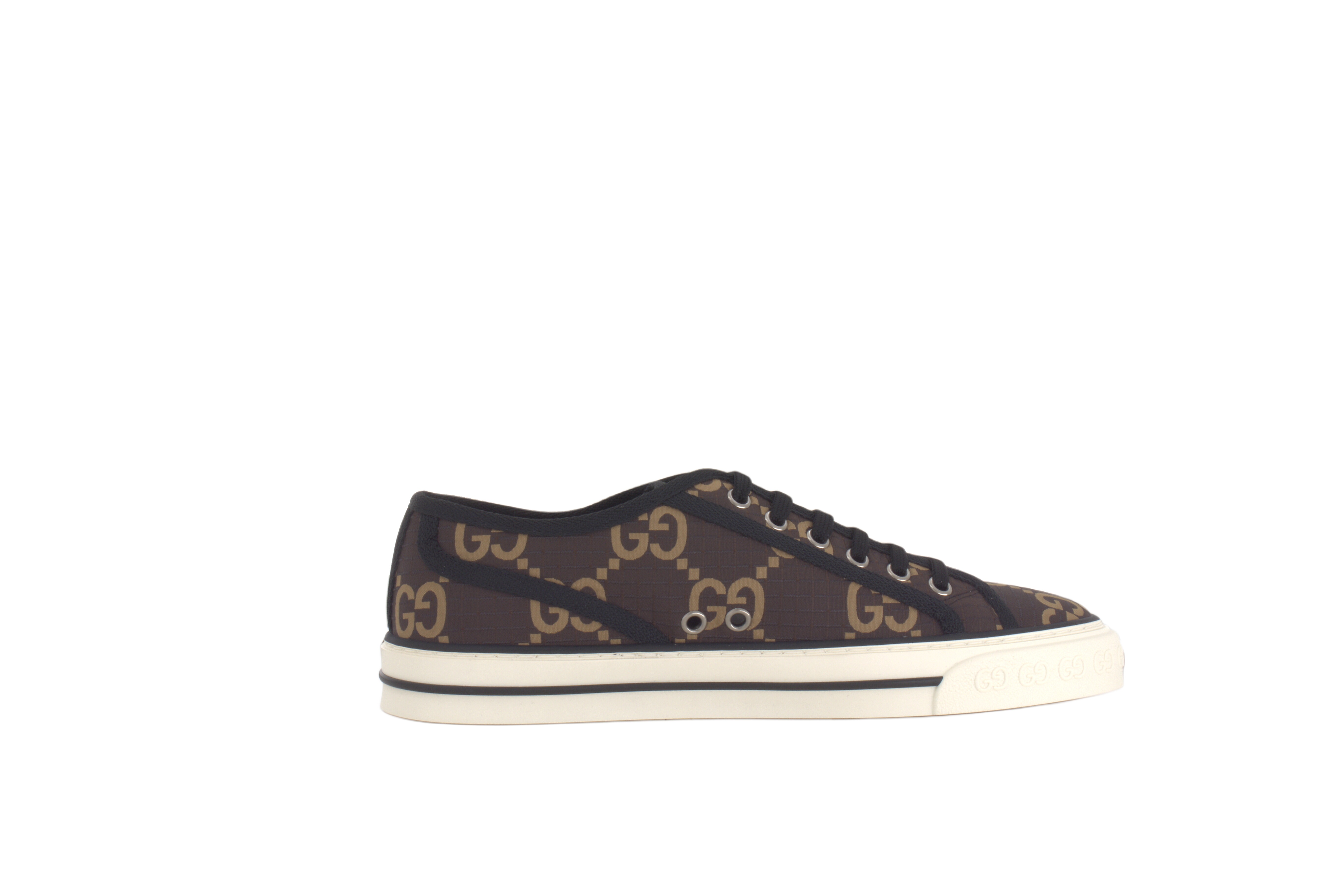Мужские кеды Gucci Tennis 1977 (коричневые) — фото 2