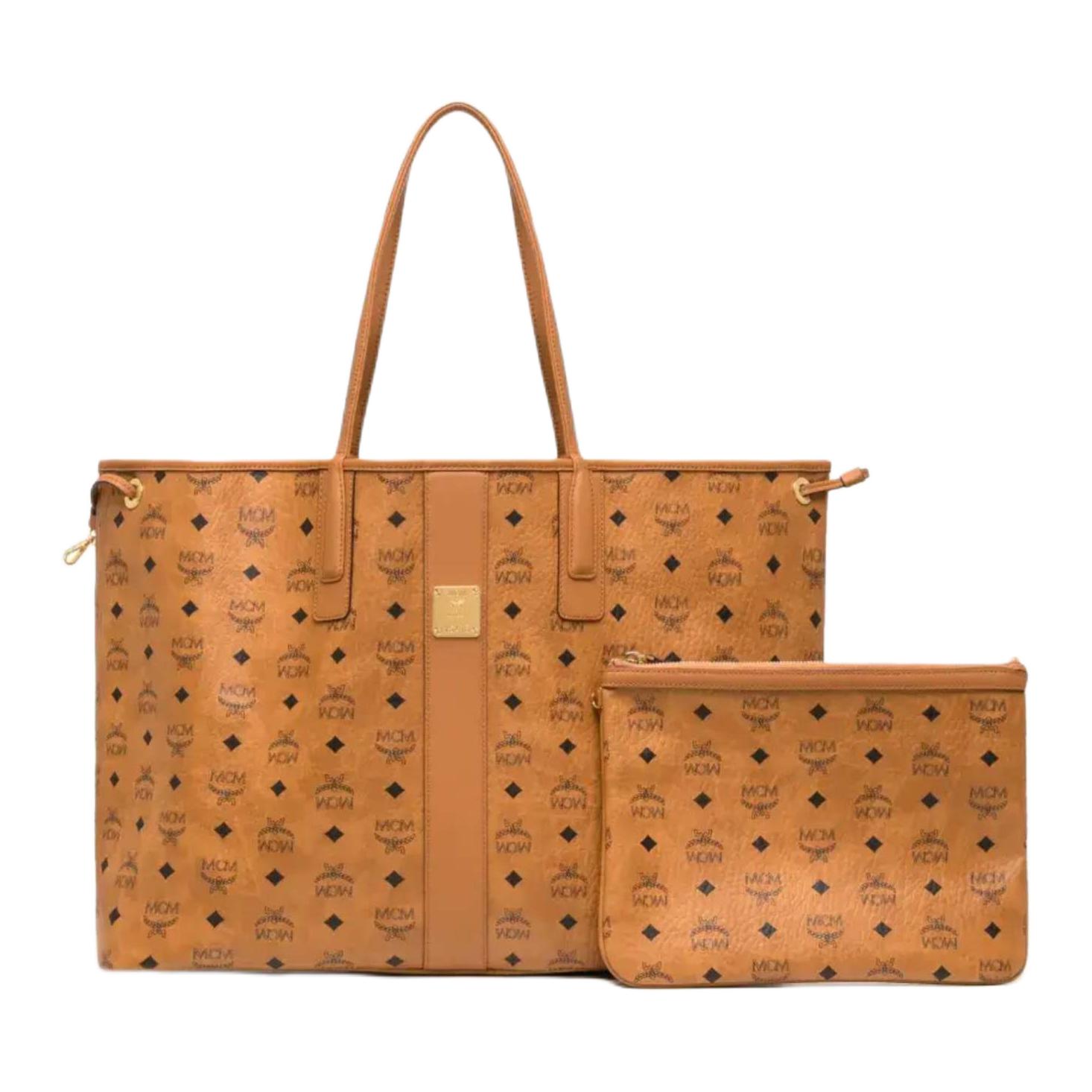 MCM Liz Cubic new version of old flower double-sided large-capacity mother-in-law bag Tote bag shopping bag handbag coated canvas leather shoulder bag large size women's