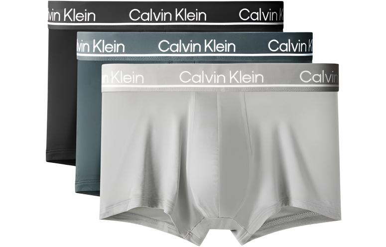 Келвин Кляйн Циклический Жаккард воздухопроницаемый Анти -клипные плоские трусики бедра мужской стиль  3 полосатый Пакет