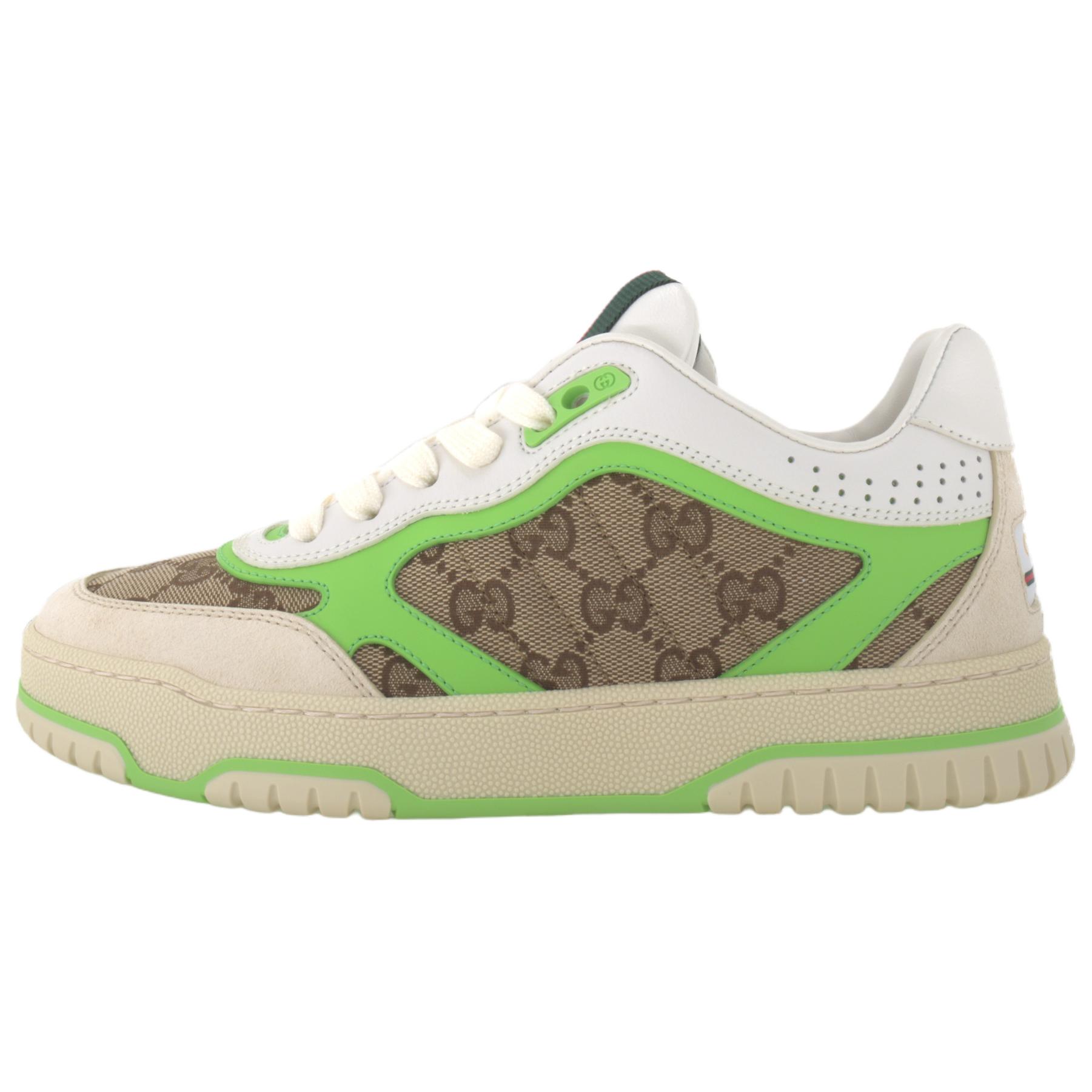 Gucci Wmns Re-Web Sneaker 'GG Canvas - Beige Ebony Green' Women's