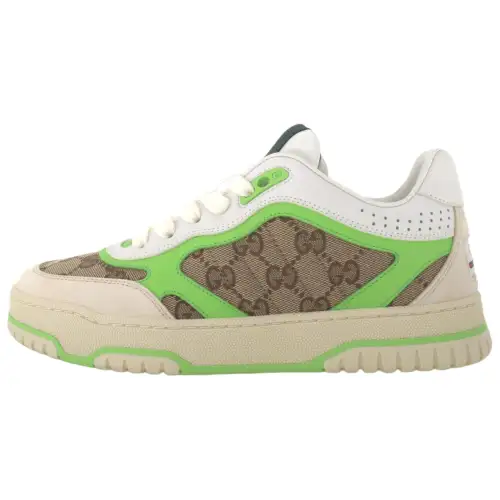 Gucci Wmns Re-Web Sneaker 'GG Canvas - Beige Ebony Green' Women's