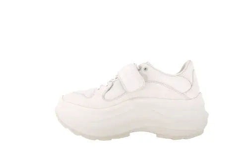 GUCCI Wave Leather Low top Casual Shoes 6.5cm Women's White