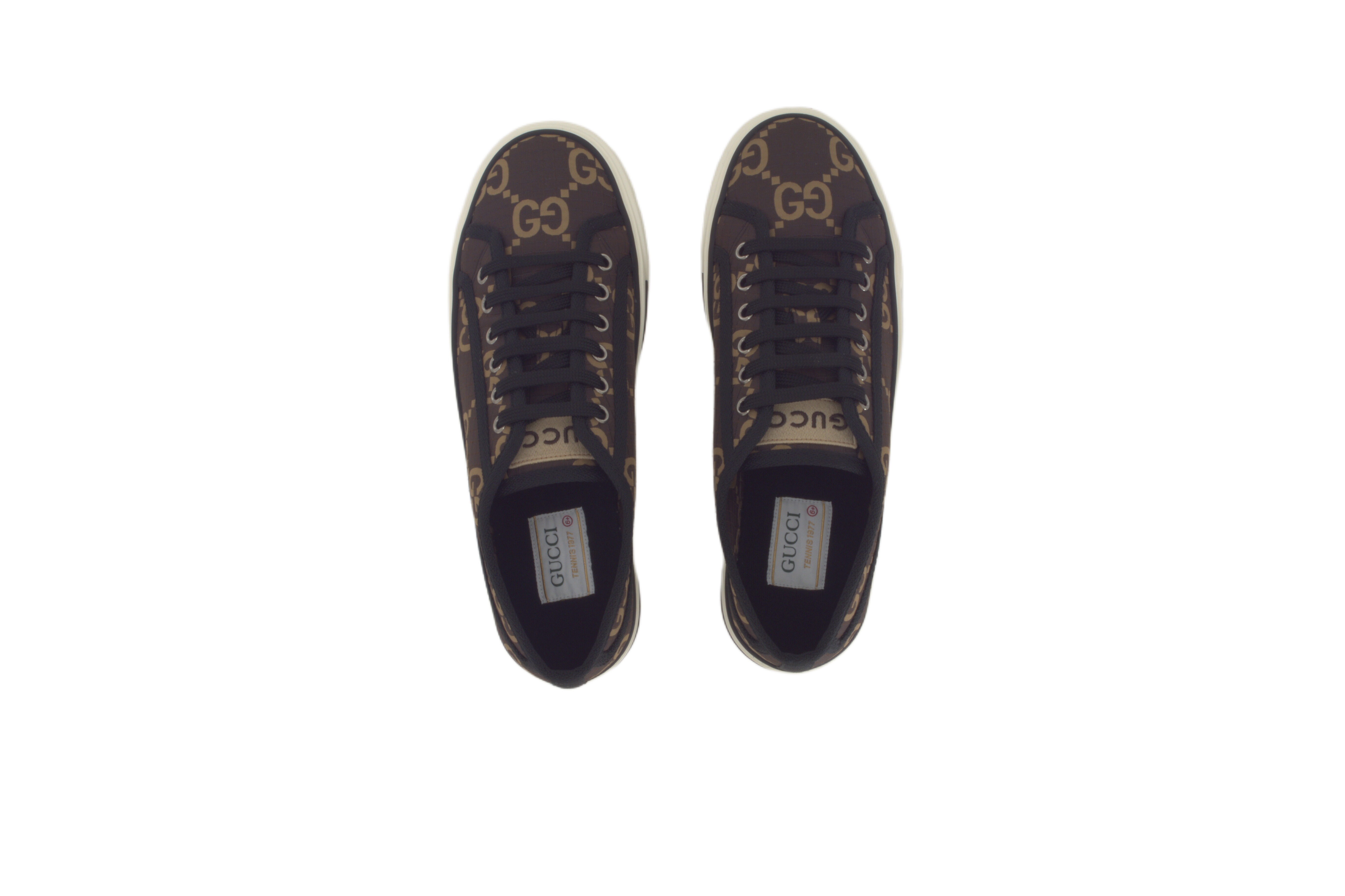 Мужские кеды Gucci Tennis 1977 (коричневые) — фото 4