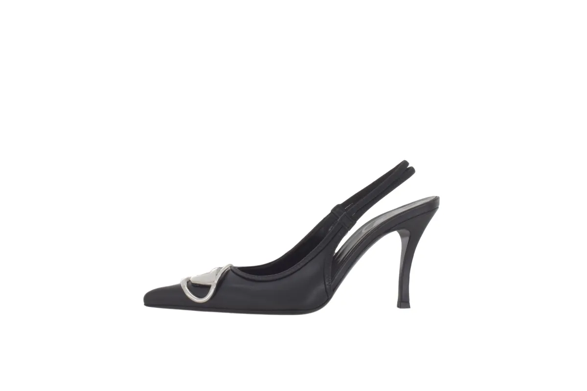 Diesel D-Venus 80mm leather slingback pumps