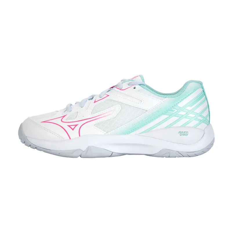 Mizuno WAVE SMASH CN Bulbul Slip Resistant, Abrasion Resistant, Breathable Low top Badminton Shoes Unisex Youth White
