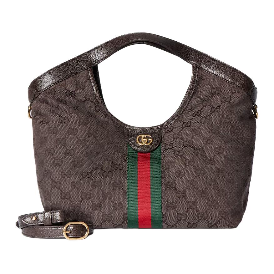 Женская сумка Gucci Giglio (темно-коричневая)