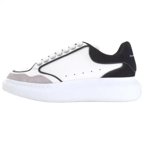 Alexander McQueen Oversized Leather Sneakers 'White Black'