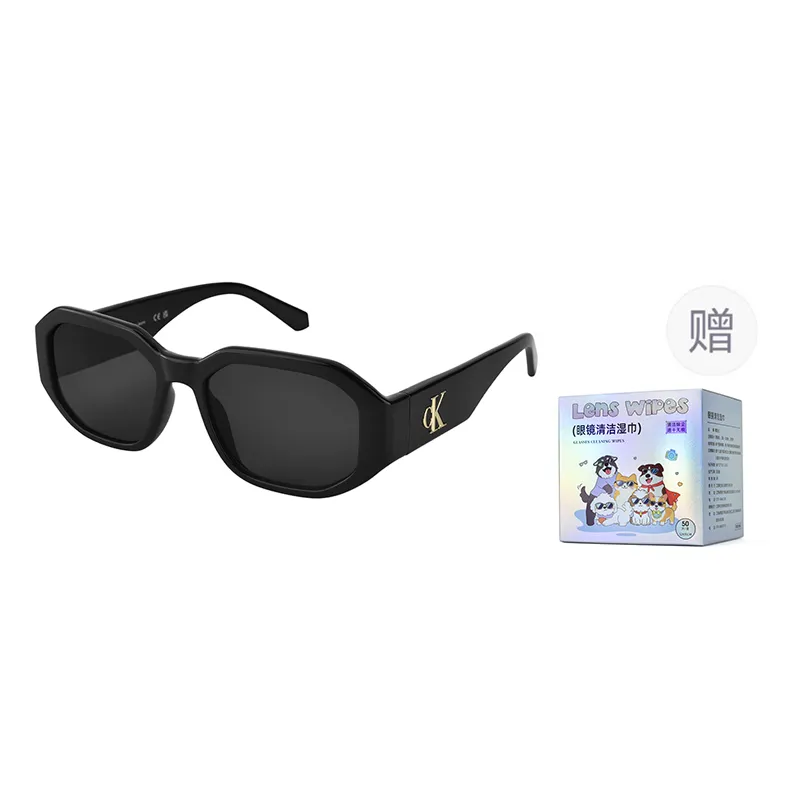 CALVIN KLEIN Irregular Shape Sunglasses Unisex Black
