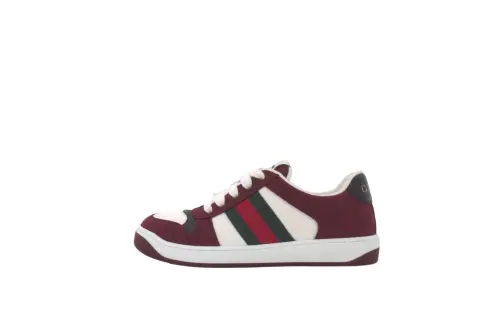 GUCCI Screener Distressed Shoes Low top Skateboard Shoes Women's Red