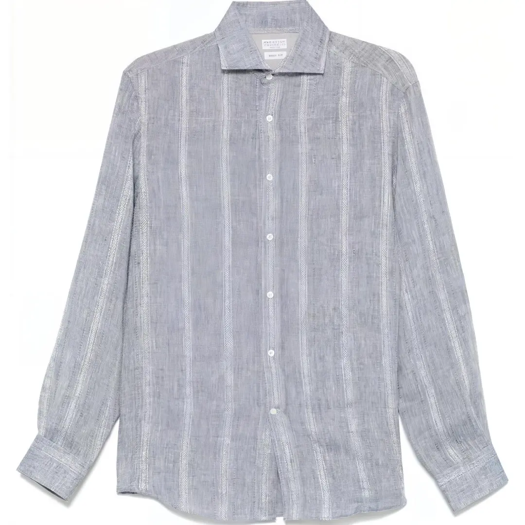 Brunello Cucinelli slub-texture shirt