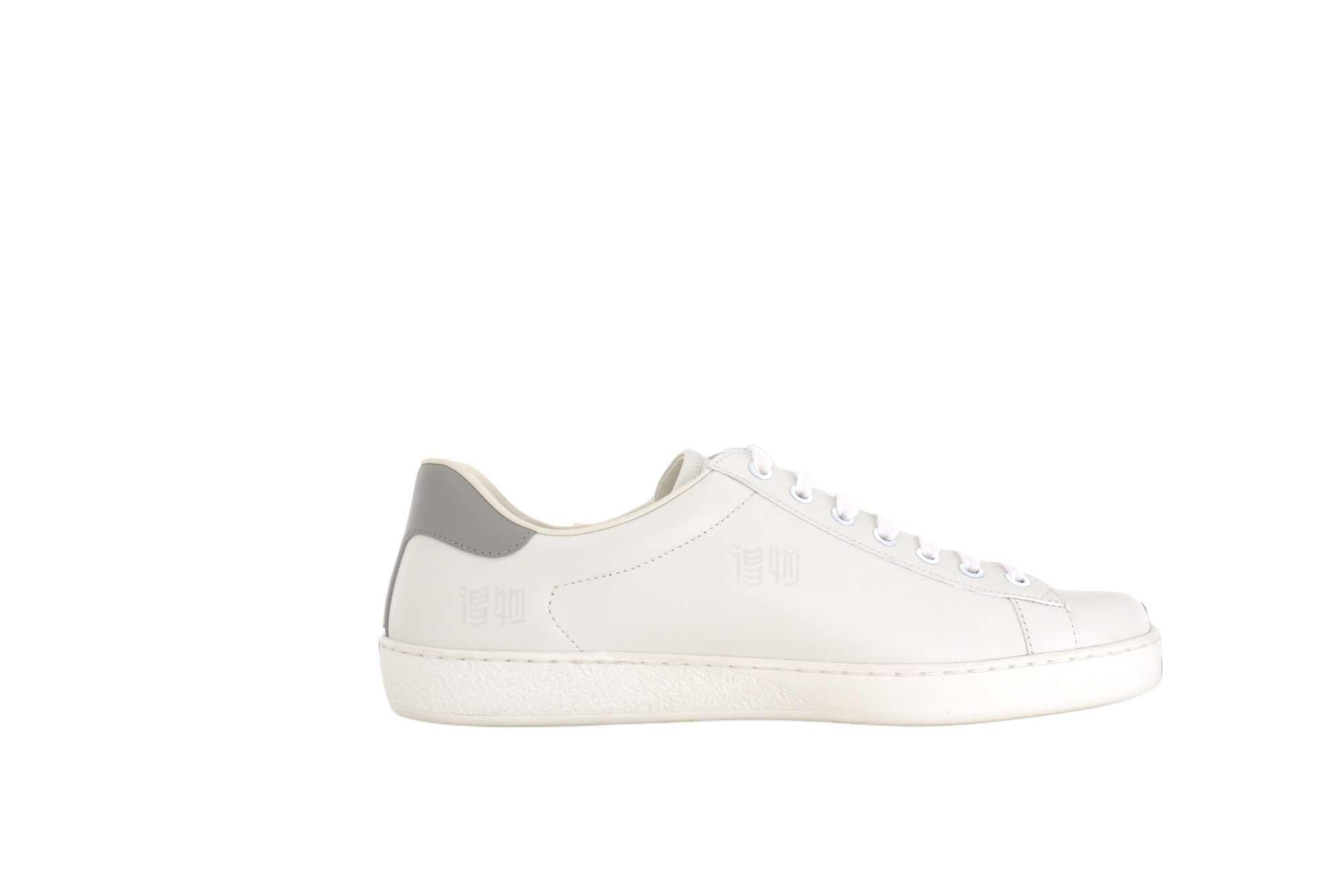Мужские кеды Gucci ACE (бело-серые) — фото 2