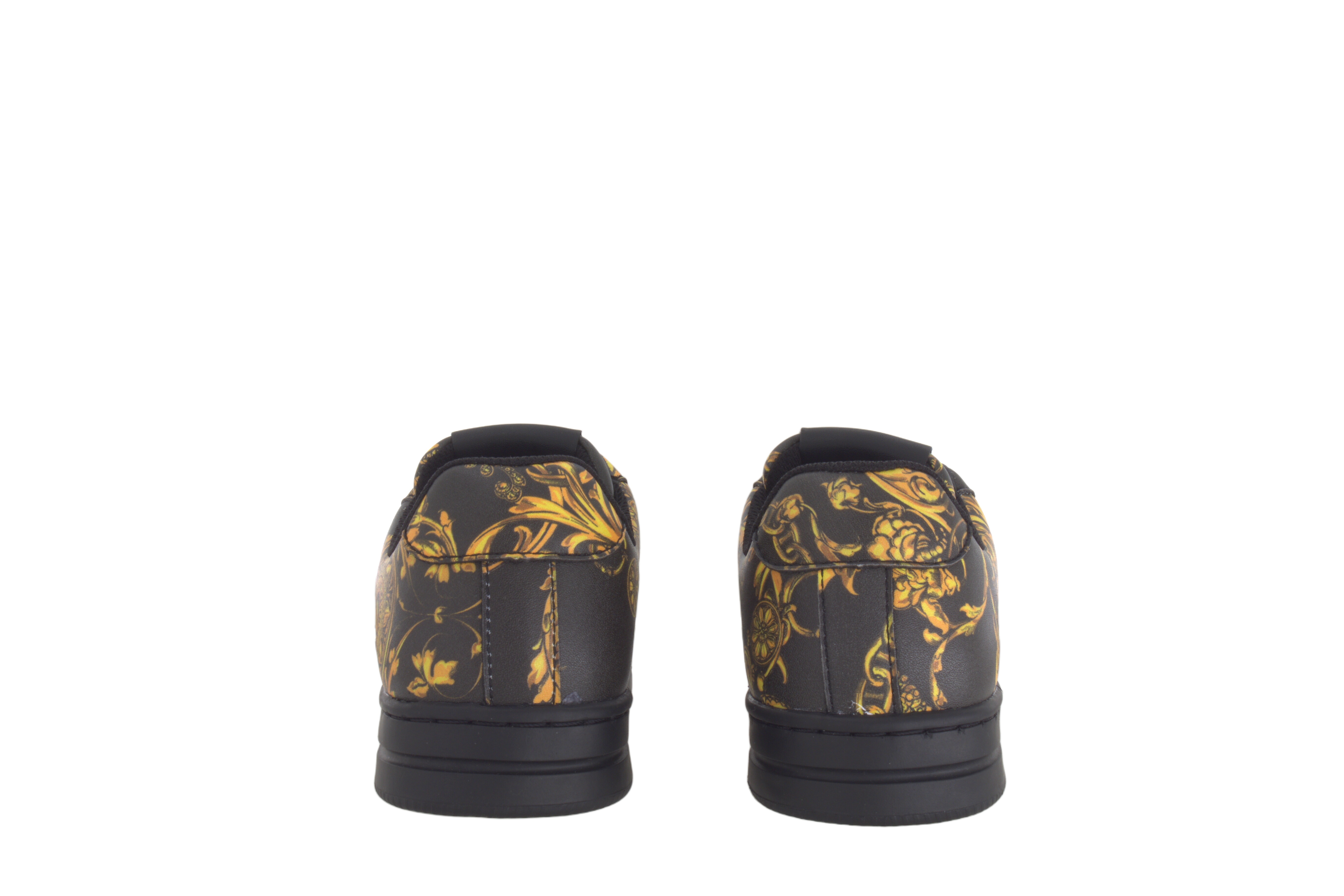 VERSACE Court 88 "Baroque Print" Sneakers Black Gold Women's’s