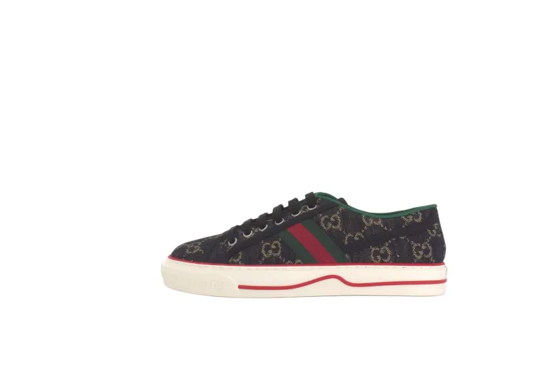 GUCCI Tennis 1977 Gg Logo Black Multi Women's