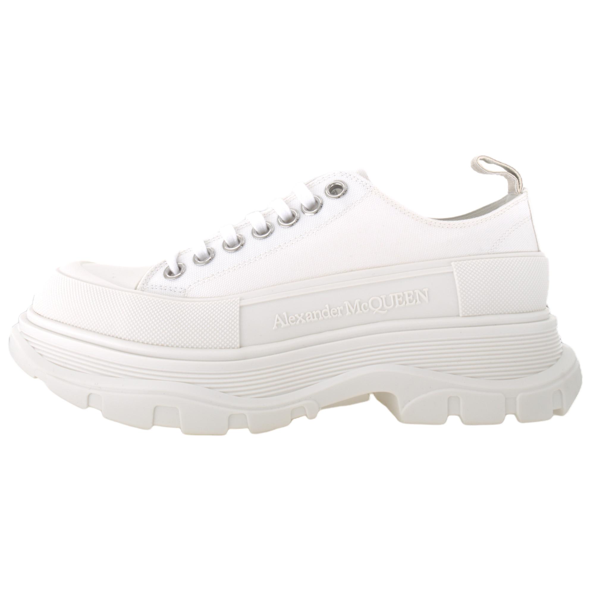 Alexander McQueen Интерьер Эсандер МакКуин Протекающий Глиник Хлист со шнурками Лодыжка берцы женский белый