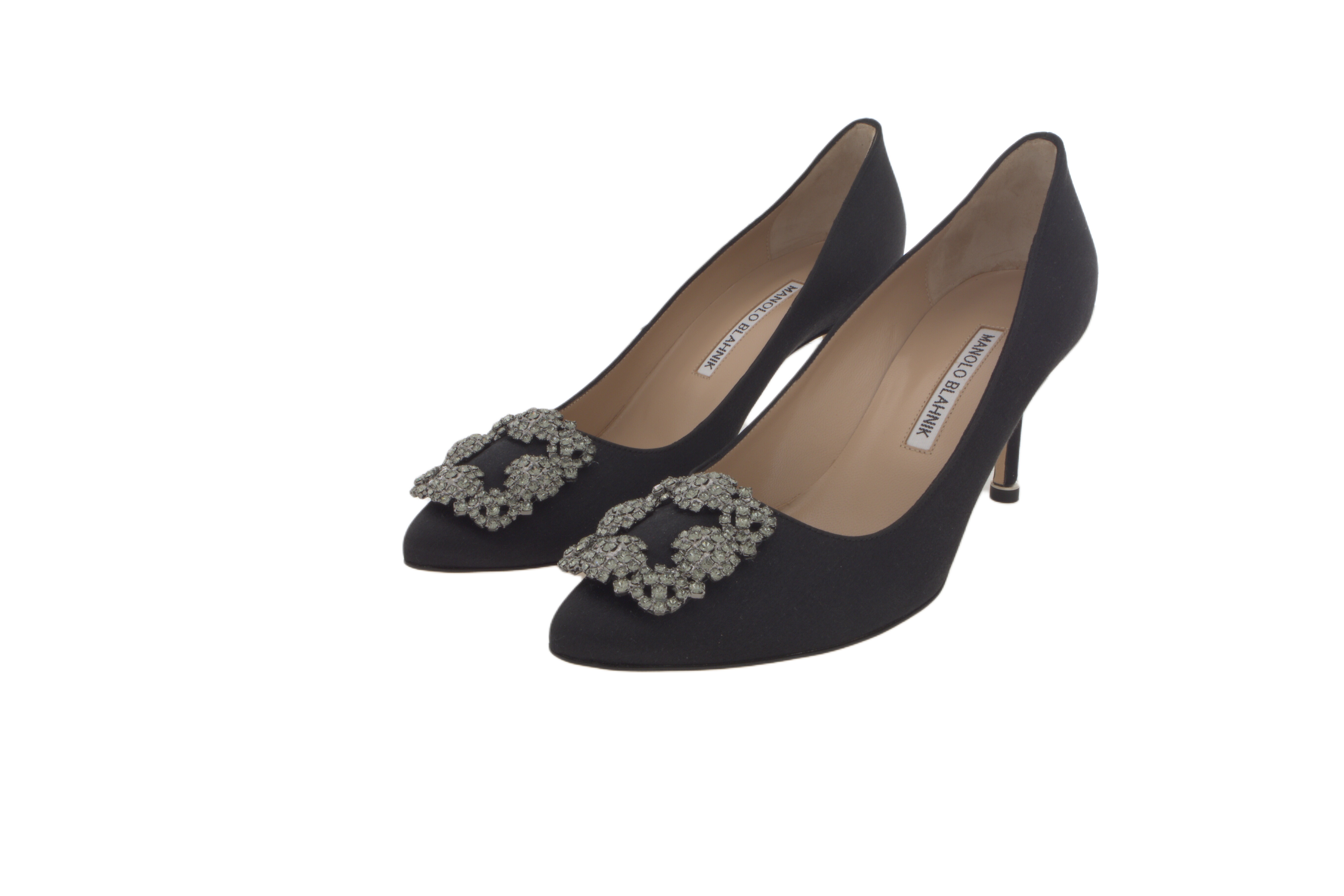 MANOLO BLAHNIK Hangisi 90mm Satin Pumps