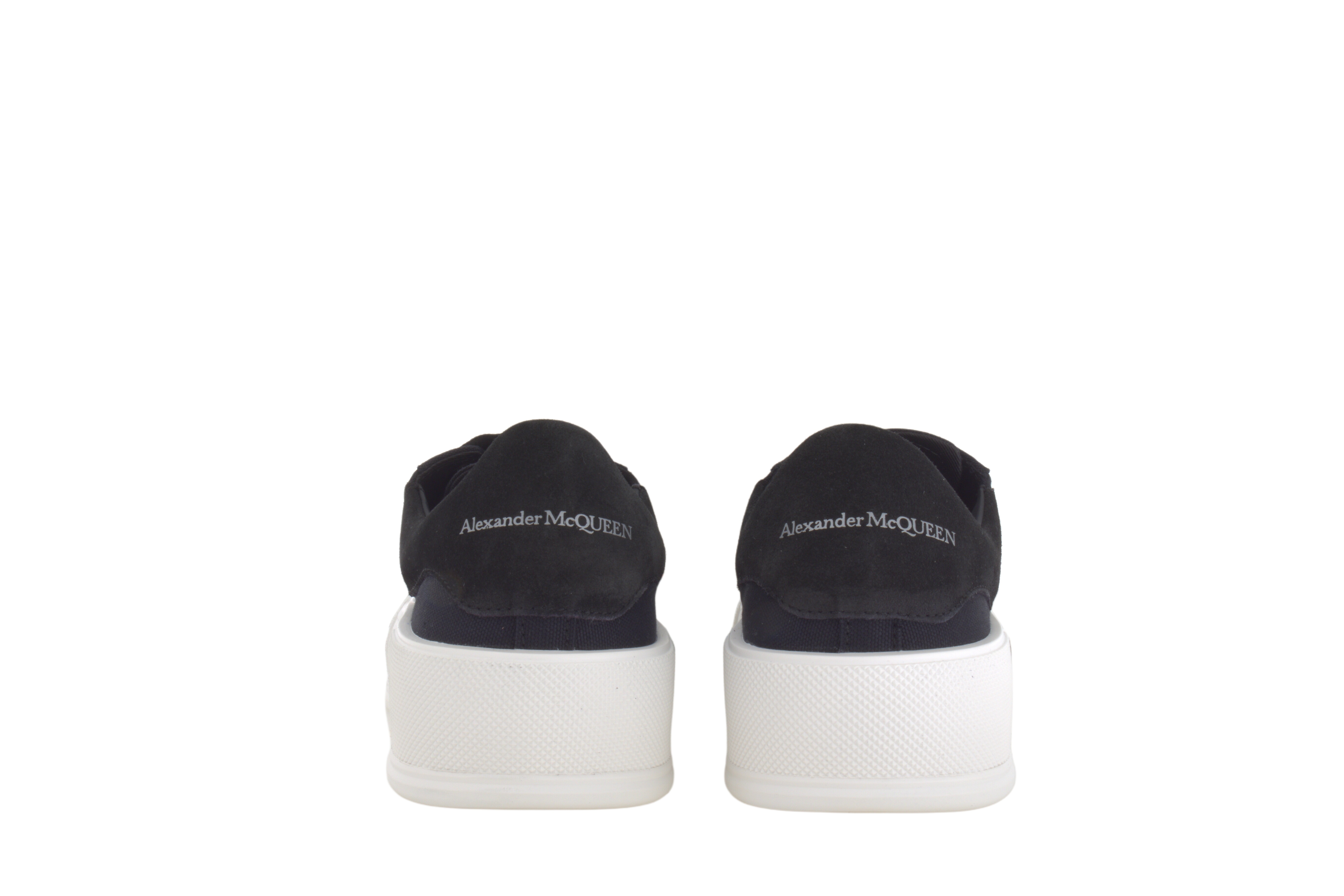 Мужские кеды Alexander McQueen Deck Plimsoll (черный) — фото 4