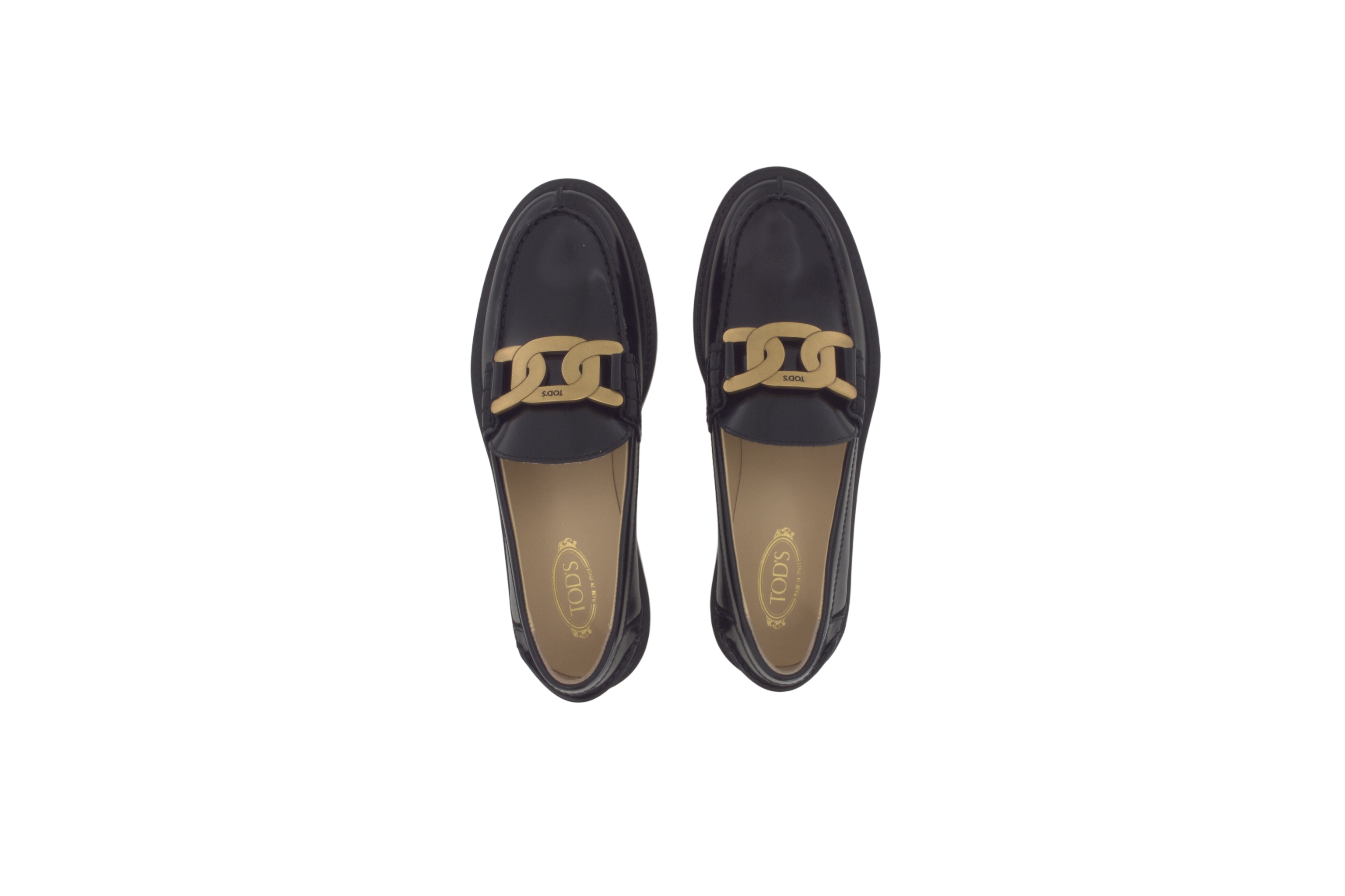 TOD'S Kate Leather Vintage Loafers Women's Black