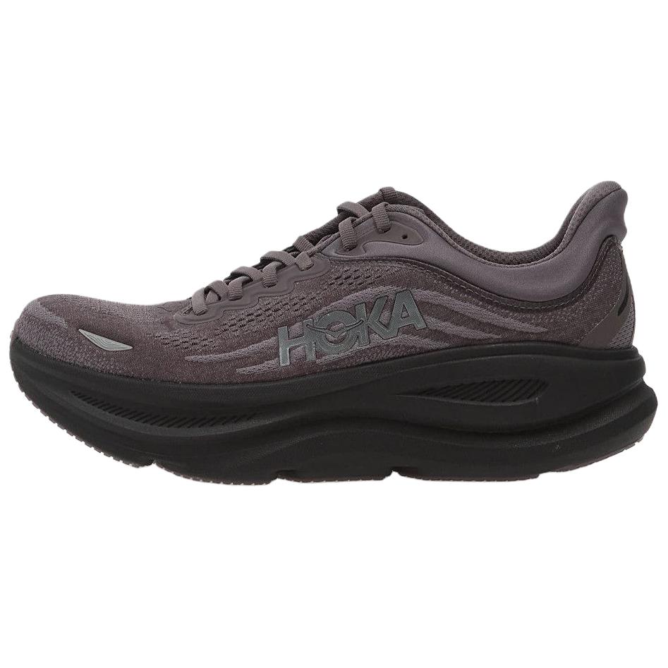 Мужские кроссовки HOKA Bondi 9 (серо-черные)