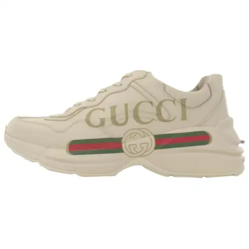 GUCCI Rhyton GUCCI Logo Leather Sneakers