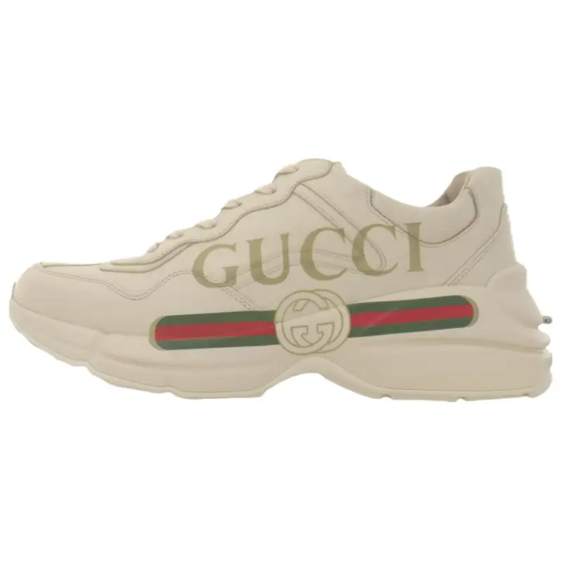 GUCCI Rhyton GUCCI Logo Leather Sneakers