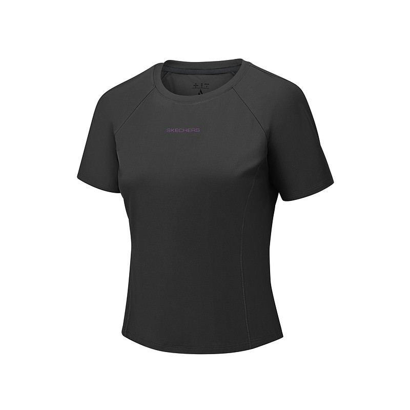 Skechers Skechers, elastic silk knitted breathable sports quick dry T-shirt for training for gym, absorbs sweat and smell, sun protection, for running, with short sleeve