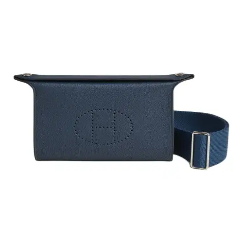 HERMES Videpoches Silver Tone Buckle Togo Calfskin Videpoches Bag, Fanny Pack, Shoulder Bag, Crossbody Bag Men's