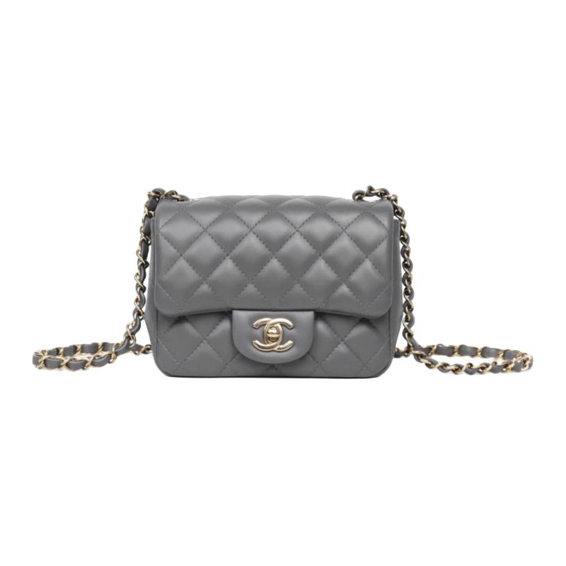 Женская сумка Chanel CHANEL Classic Flap CF (серая)