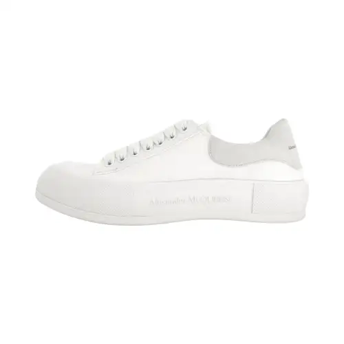 Alexander McQueen Deck Skate Plimsoll Lace Up 'White White'