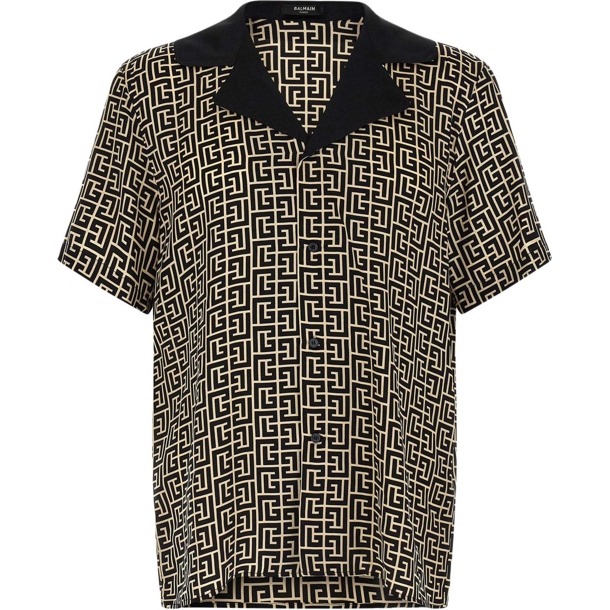 Мужская рубашка BALMAIN (черно-белая)