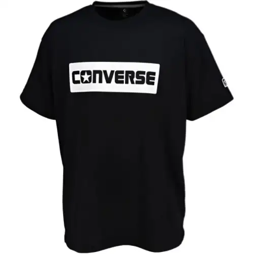 Converse T Shirts Men's Black Crew Neck Moderate Straight Fit
