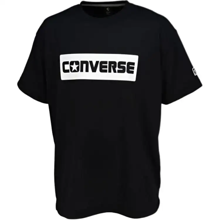 Converse T Shirts Men's Black Crew Neck Moderate Straight Fit