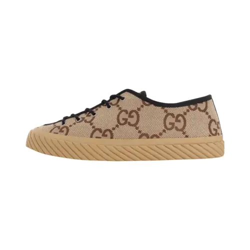 GUCCI Maxi GG Canvas Sneakers Camel