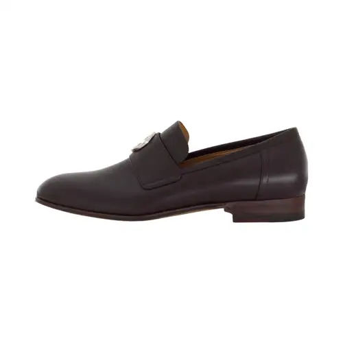 GUCCI Interlocking Leather Men's Casual Shoes Men's Dark Brown