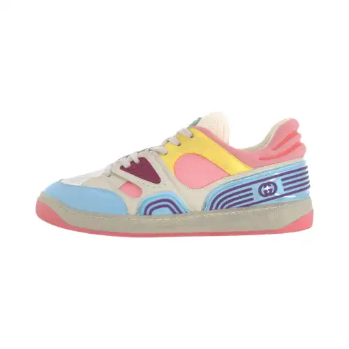 Gucci Wmns Basket 'Light Blue Demetra Pink' Women's
