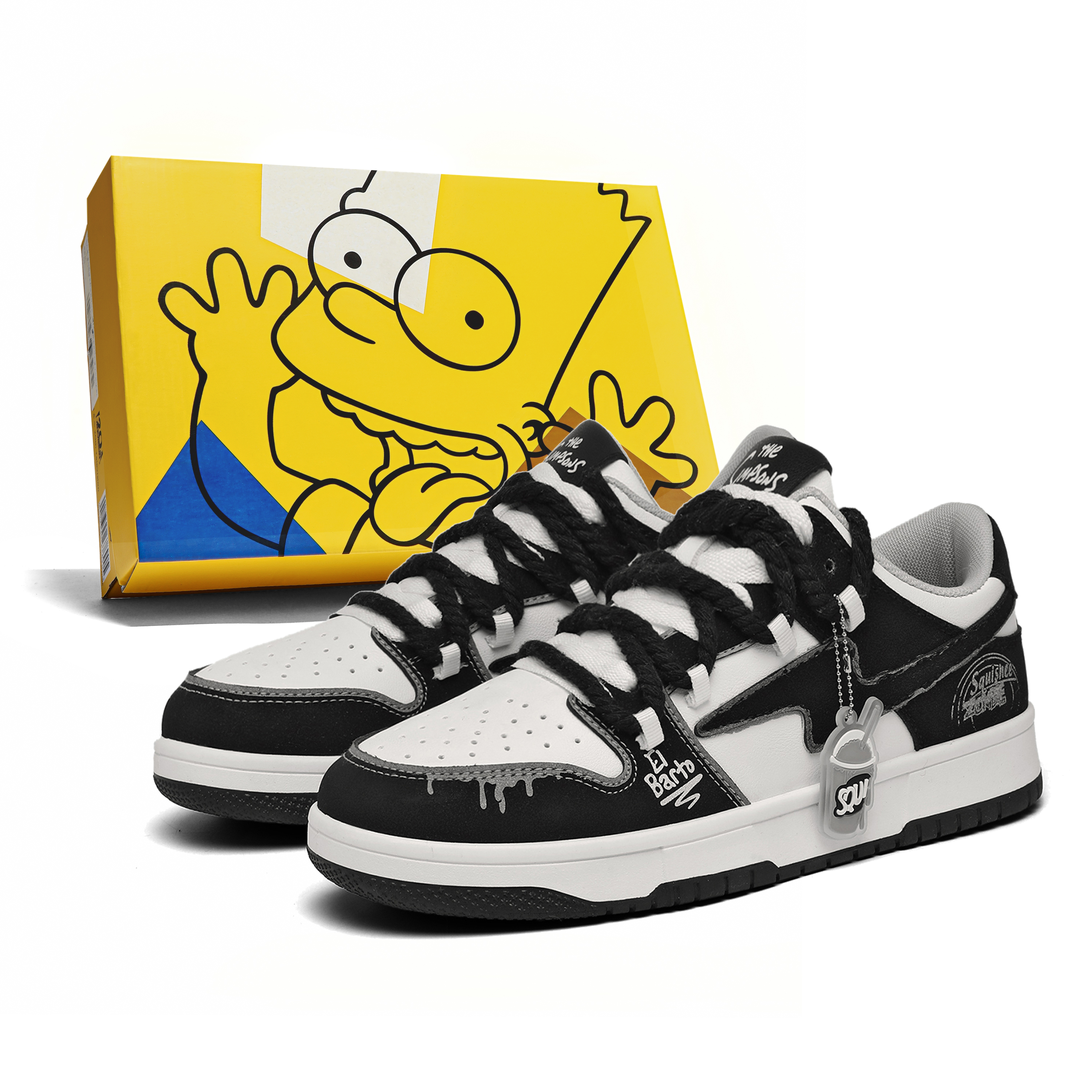 Кеды The Simpsons (бело-черные)