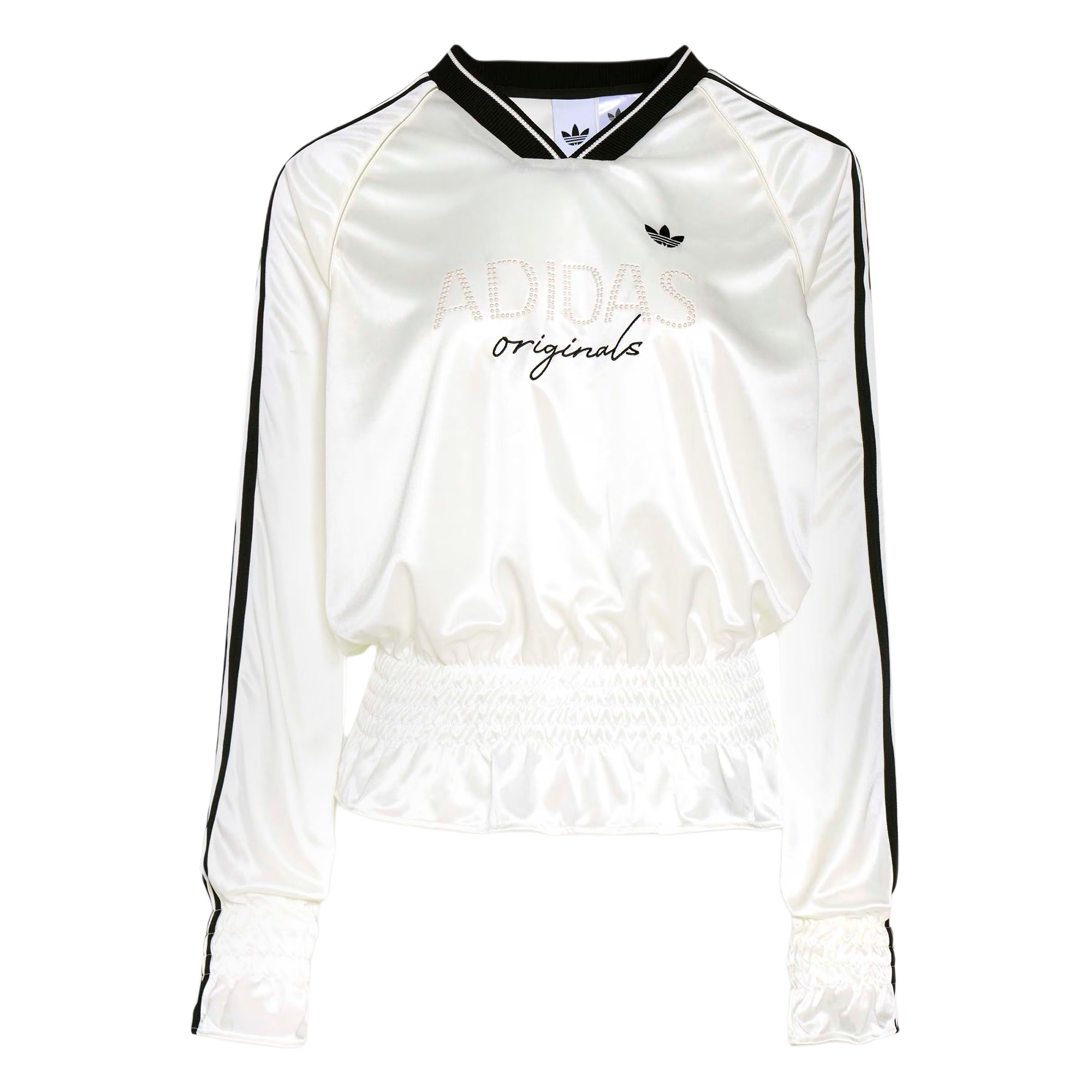 Женская футболка adidas Originals Smocked Top (черная)