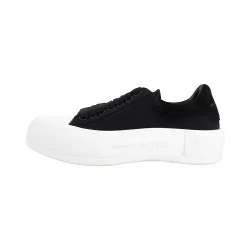 Alexander McQueen Deck Skate Plimsoll Shoes 'Black White' Women's