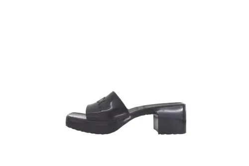 GUCCI 60mm Slide Sandal Black Rubber Women's