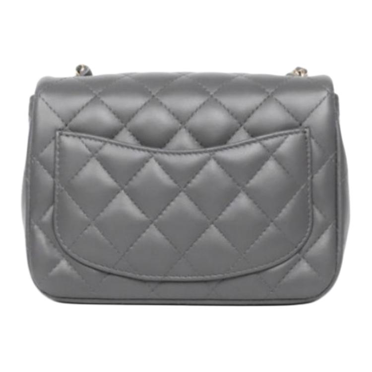 Женская сумка Chanel Classic Flap CF (серая) — фото 2