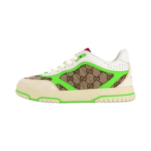 Gucci Re-Web Sneaker 'GG Canvas - Beige Fluorescent Green'