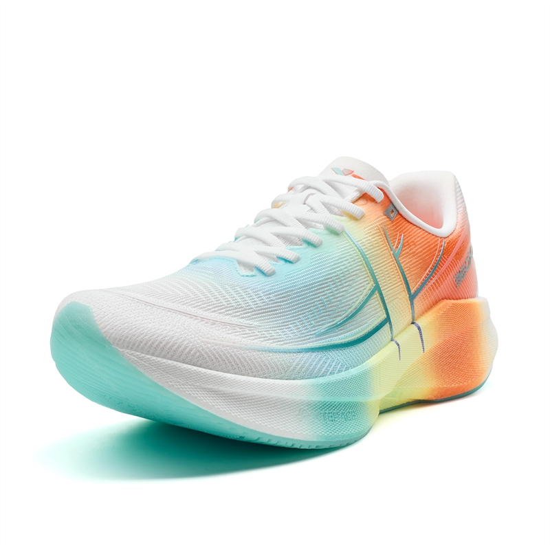 XTEP 360X 2.0 Low top Carbon Plate Marathon Training Running Shoes Men’s White Cyan Orange
